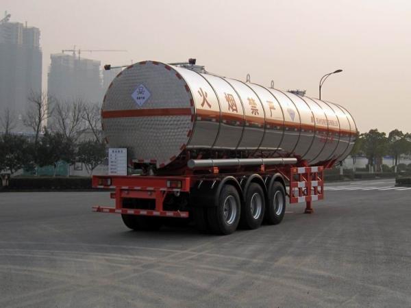 Stainless Steel Gas Tanker Truck Trailer For 39500L Propylene Oxide delivery