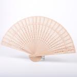 Eco-Friendly Traditional Wooden Hand Fans With Metal Rings Bamboo Fan For