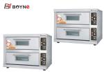 Full Stainless Steel Electric Two Deck Two Tray Oven Digital Temperature
