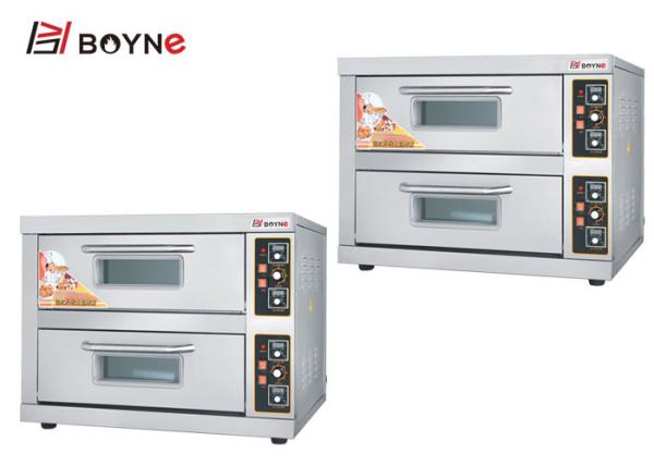 Full Stainless Steel Electric Two Deck Two Tray Oven Digital Temperature