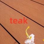 Weather Resistant Teak WPC Outdoor Decking Anti UV Plastic Composite Lumber