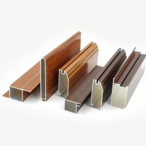 Quality Israel Libya 6063 T3 Aluminium Kitchen Profile Wooden Color wholesale
