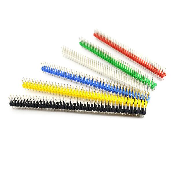 Colourful 2x40P 40Pin 2.54mm 0.1" Straight Double Row Male Pin Header Strips