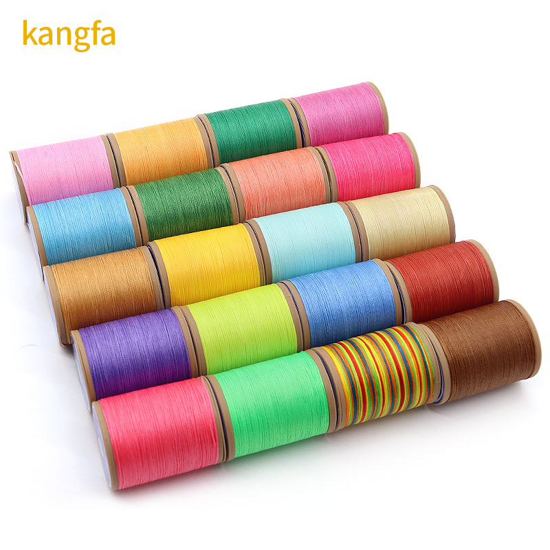 Polyester 0.8mm Flat Wax Thread for Hand Sewing Leather DIY Small Roll Manual Thread