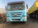 Manual Transmission Type HOWO Dump Truck 12 Tires Tipper Trucks 8X4 Used in Blue
