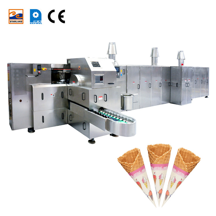 Flexible 35 Baking Plates 5m Long Wafffle Cone Machine