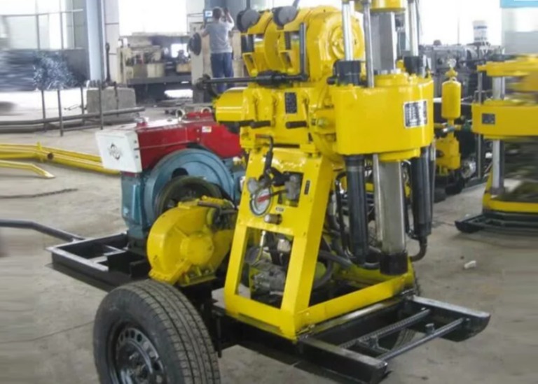 Diesel SPT 150m Trailer Mounted Water Well Drilling Rigs