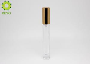 Quality 10ml Empty Glass Perfume Bottles With Golden Aluminum Atomiser Sprayer wholesale
