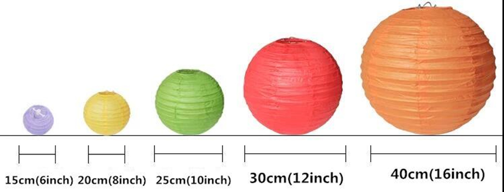 Colorful Chinese Paper Lamp Paper Lantern Decorations 6 Inch / 8 Inch