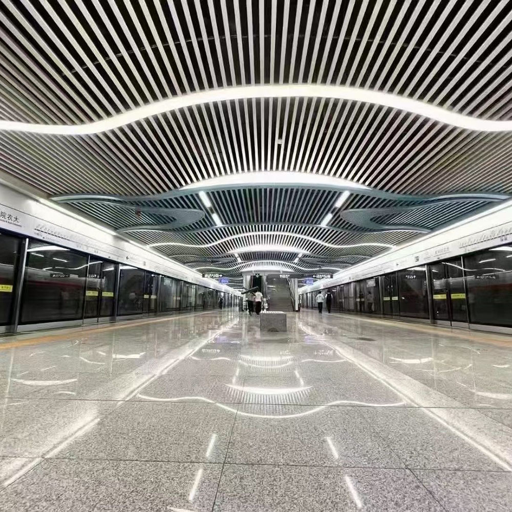 Aluminum Ceiling Wall Panel Acoustic Suspended Metal Baffle Ceiling For Indoor Decor