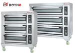 Bakery Shop High End 20~400°C Commercial Bakery Three Deck Nine Trays Bread Oven