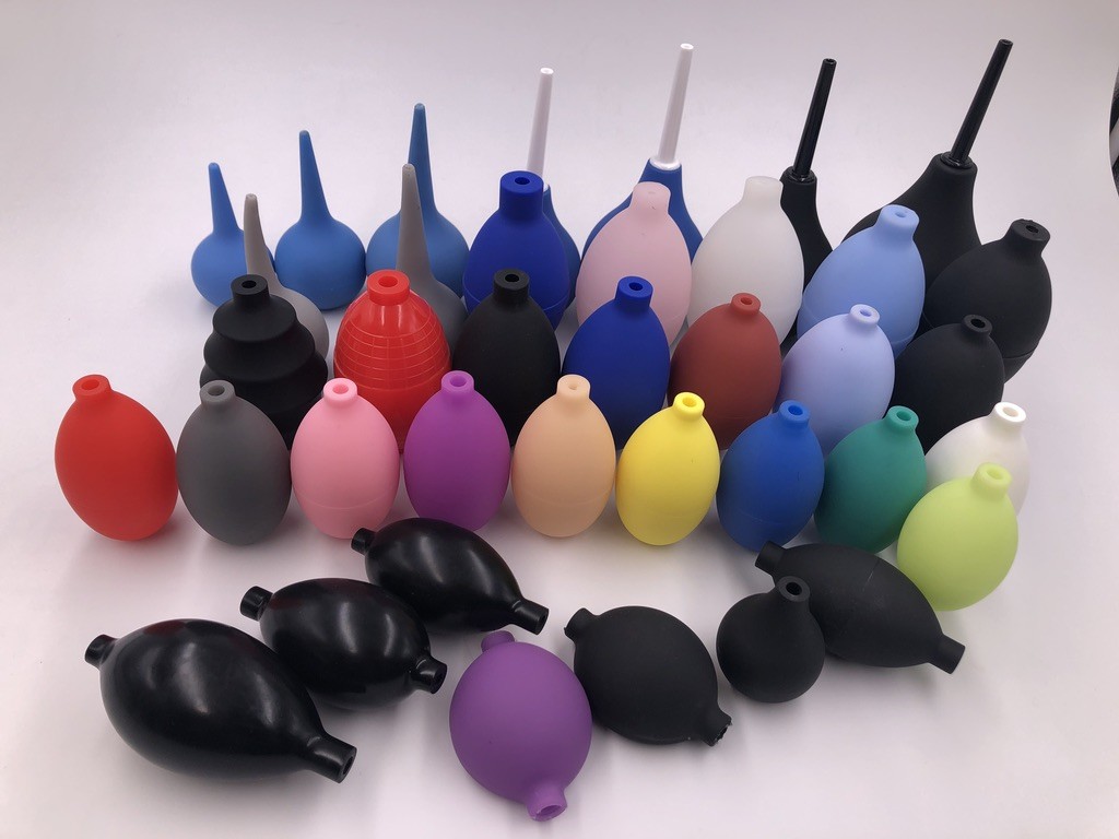 Colorful Clear Hand Squeeze Air Pump , Medical Grade PVC Inflation Bulb Replacement