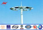 Professional 25m 8 Sides Galvanized Steel Outdoor Square Light Pole 10 KV ~550