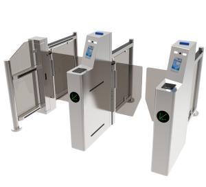 Quality Access Control Barcode Scanner Turnstile Glass Barrier Bi directional For Stadium wholesale