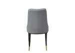 Modern Stainless Steel Leather Padded Dining Chairs