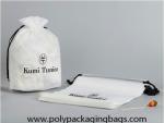 Gravure Printing Frosted CPE Drawstring Storage Bags For Clothing Garment