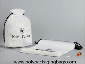 Quality Gravure Printing Frosted CPE Drawstring Storage Bags For Clothing Garment Packaging Bag wholesale