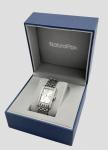 LUXURY BLUE PU H ROLL Cushion Watch Packaging Box Grey Velvet Inside