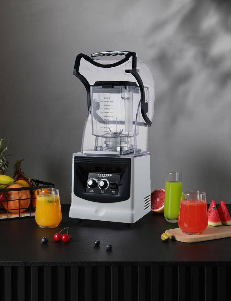 2.0L Commercial Smoothie Blender with Variable Speed Function and Soundproof Cover