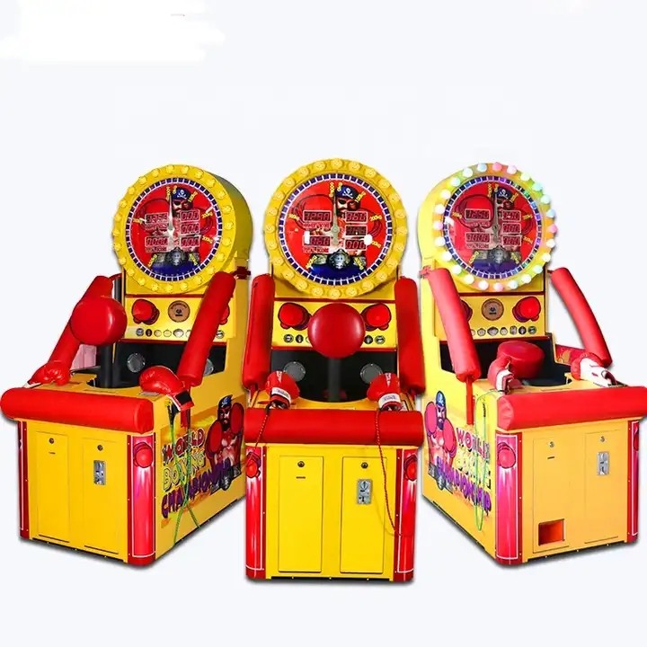 Coin Operated Indoor Playground Boxing Punch Machine Arcade 1 Player