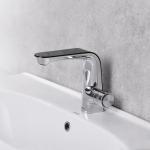 Deck Mounted Chrome Basin Mixer Faucet 217mm Height