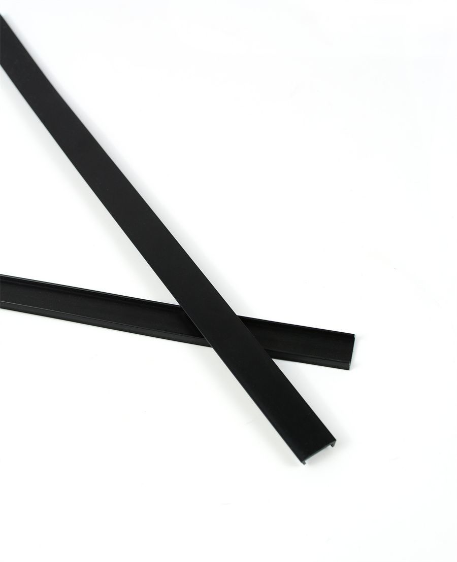 Black PVC Cover Rigid Clip Profiles ABS PP Extruiosn