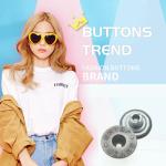 Antique Brass Denim Metal Buttons Bulk Fashion Snap Buttons For Clothing Jeans