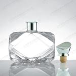 350ml Hand Carved Fire Polish Crystal Shape Glass Whiskey Bottle With Stopper