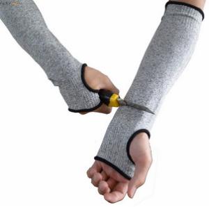 Quality HPPE Anti Cut PPE Protective Gloves Pair Pack Grey Arm Long Sleeve 17 Inch wholesale