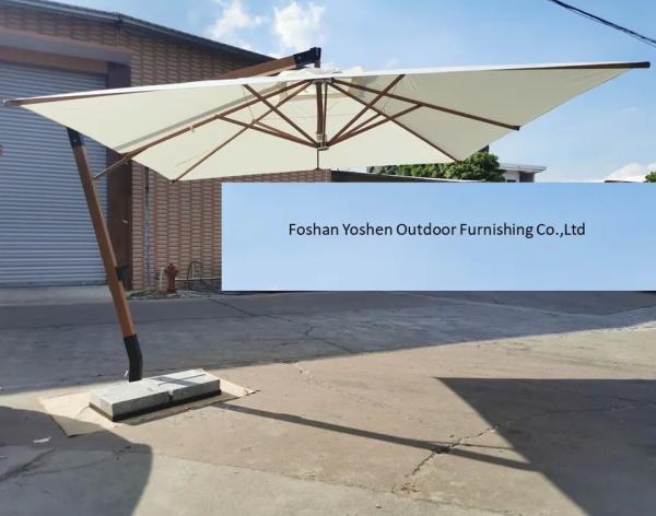 Star hotel outdoor restaurant shade parasol vintage garden umbrella cantilever