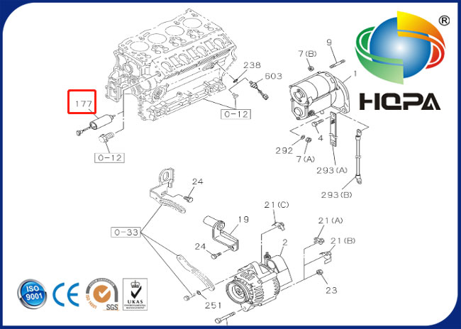 897329-5680 EX40U 4LE1 Engine Stopped Solenoid 12 Volt Excavator Solenoid