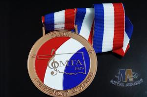 Quality Musical Notation Sports Events American Metal Award Medals Soft Enamel Fillled With Copper Plating wholesale