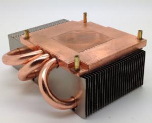 Quality 120W Copper Base Plate Aluminum Fin Copper Pipe Heat Sink For CPU Cooling wholesale