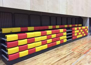Quality Anti Slip Plywood Retractable Bench Seating Blow Molding For Arena / School wholesale