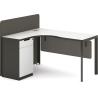 Buy cheap Melamine Board Wooden Office Computer Table 1.4M / 1.6M With Metal Legs from wholesalers