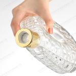 Clear Glass Wine Bottle With Metal Cap 750ml XO Empty Glass Liquor Whiskey