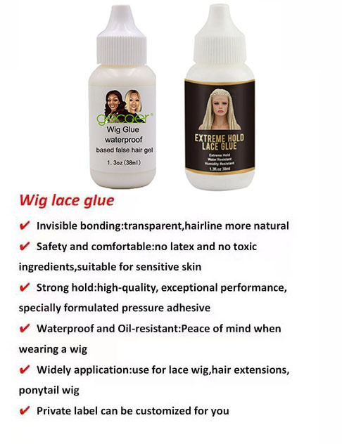 Strong Hold Waterproof Lace Glue For Full Lace Human Hair Wigs Multi Colors Customize