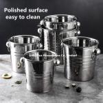 7L Barware party ice beer bucket for hotel SS multi-purpose champagne barrel