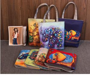 Quality New female owl printing Ms. portable shoulder canvas wholesale
