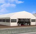 Industrial Outside Polygon Tent Glass Wall In Span Size 10m To 35m