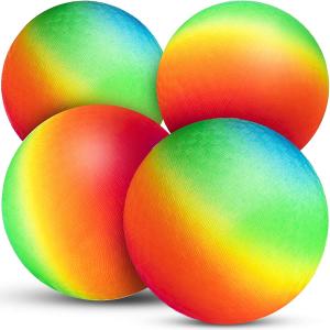 Quality 6&quot; Ultralight Bouncy Inflatable Playground Ball Rainbow Non Toxic wholesale