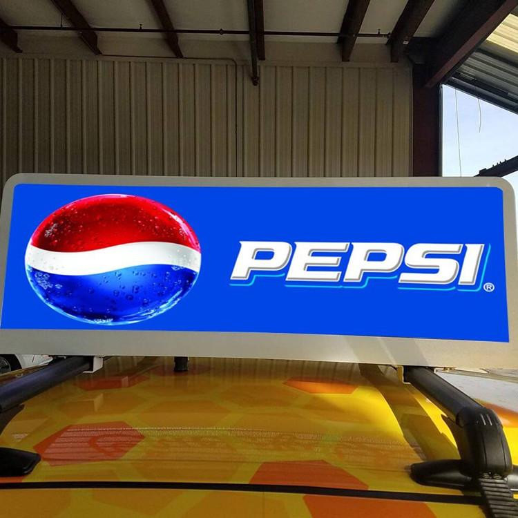 Outdoor Taxi Display Advertising Sign P5 Roof Led OEM