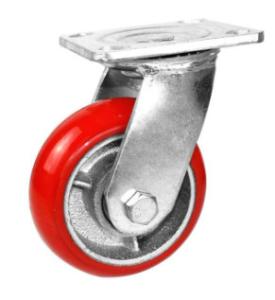Quality 8 Inch Polyurethane Caster Wheel Cast Iron Casters Heavy Casters wholesale