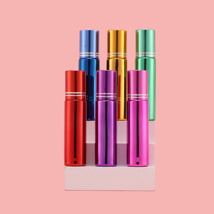 Perfume Roller Bottles Wholesale 1ml Colorful UV Bulk Roll On Bottle With Steel Roller