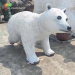 Sunproof Outdoor Fiberglass Animals Polar Bear