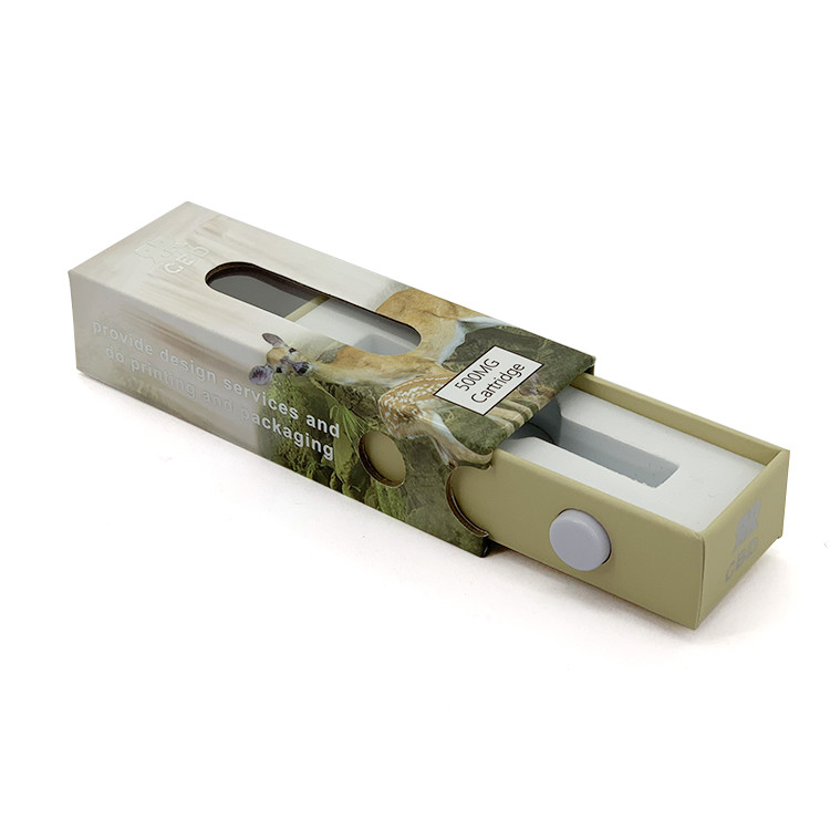 Plain Cartridge Vape Pen Packaging Box Gloss Lamination With Display Window