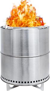 Quality COOZOOM 15'' Portable Smokeless Fire Pit With Stand Stainless Steel Bonfire Stove wholesale