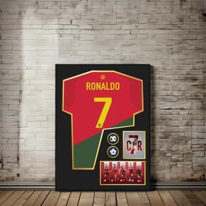 Quality Modern Bedroom Decor 3D Wall Painting with Crystal Football Jersey Photo Frame and Easy Hanging Design wholesale