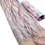 Wholesale price bridal beaded lace fabric mesh african lace fabric for wedding