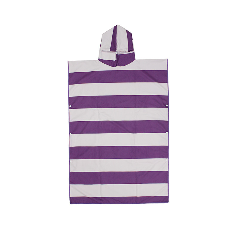 Customized Hooded Changing Microfiber Poncho Towel For Adults